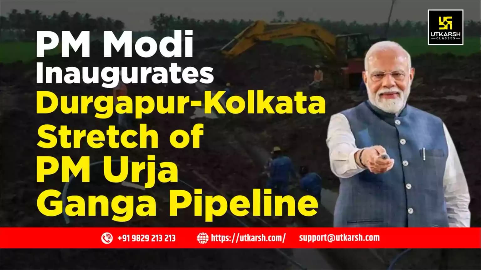 PM Modi Inaugurates Durgapur-Kolkata Stretch of PM Urja Ganga Pipeline