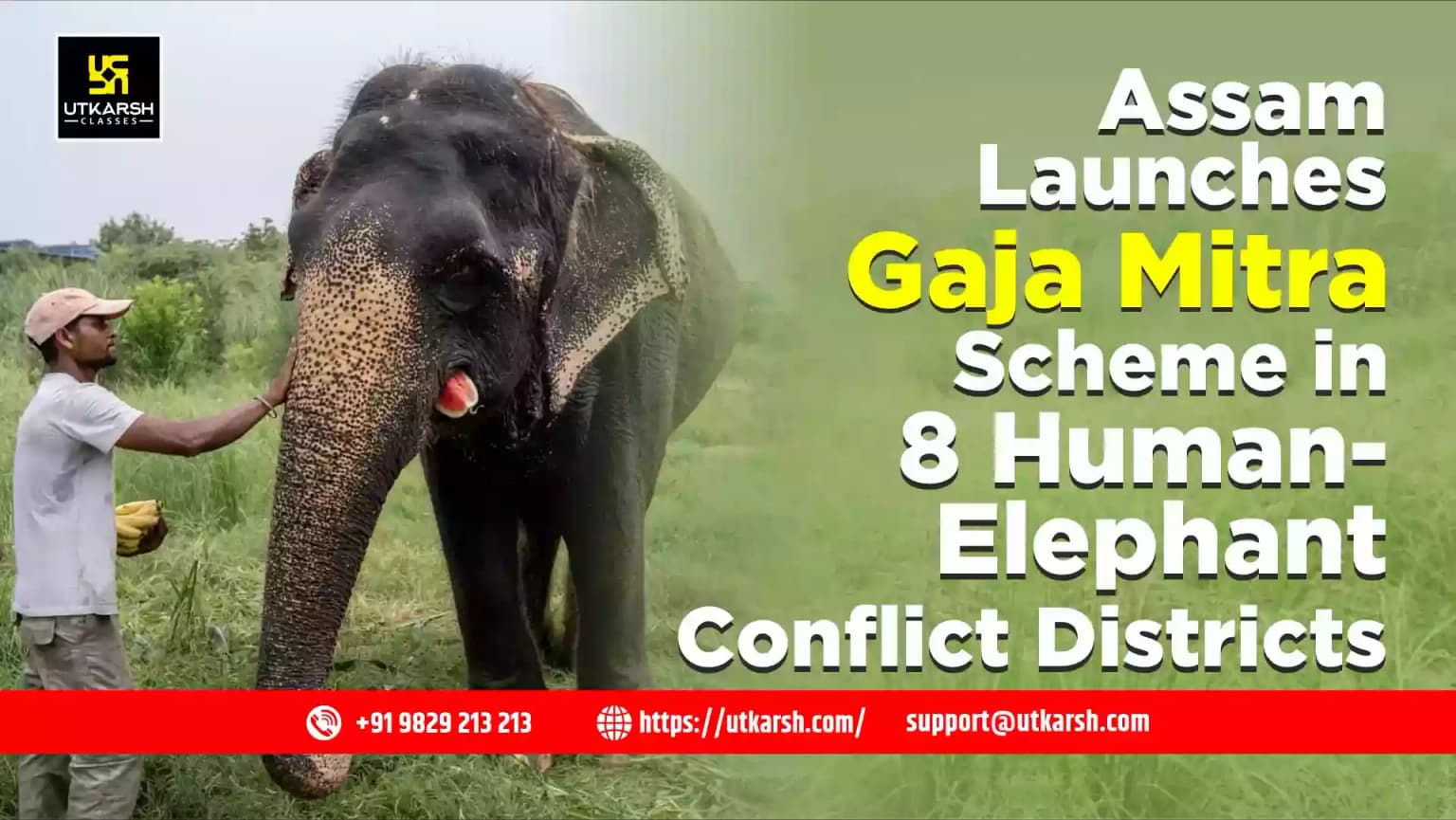 Assam Launches Gaja Mitra Scheme in 8 Human-Elephant Conflict Districts