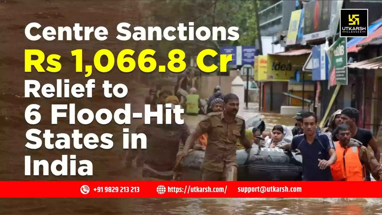 Centre Sanctions Rs 1,066.8 Cr Relief to 6 Flood-Hit States in India