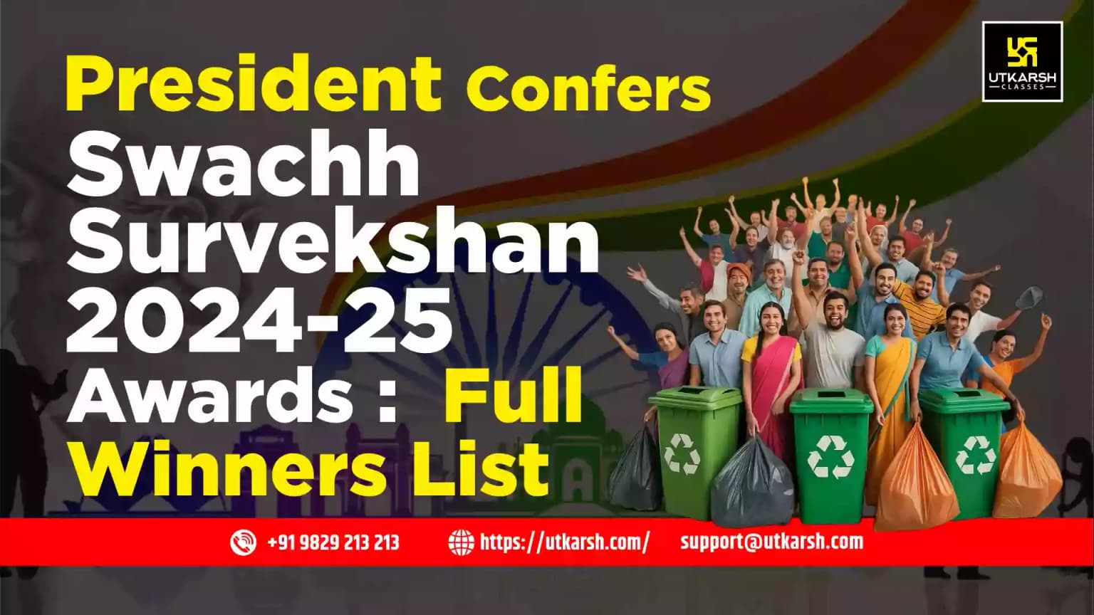 President Confers Swachh Survekshan 2024-25 Awards: Full Winners List