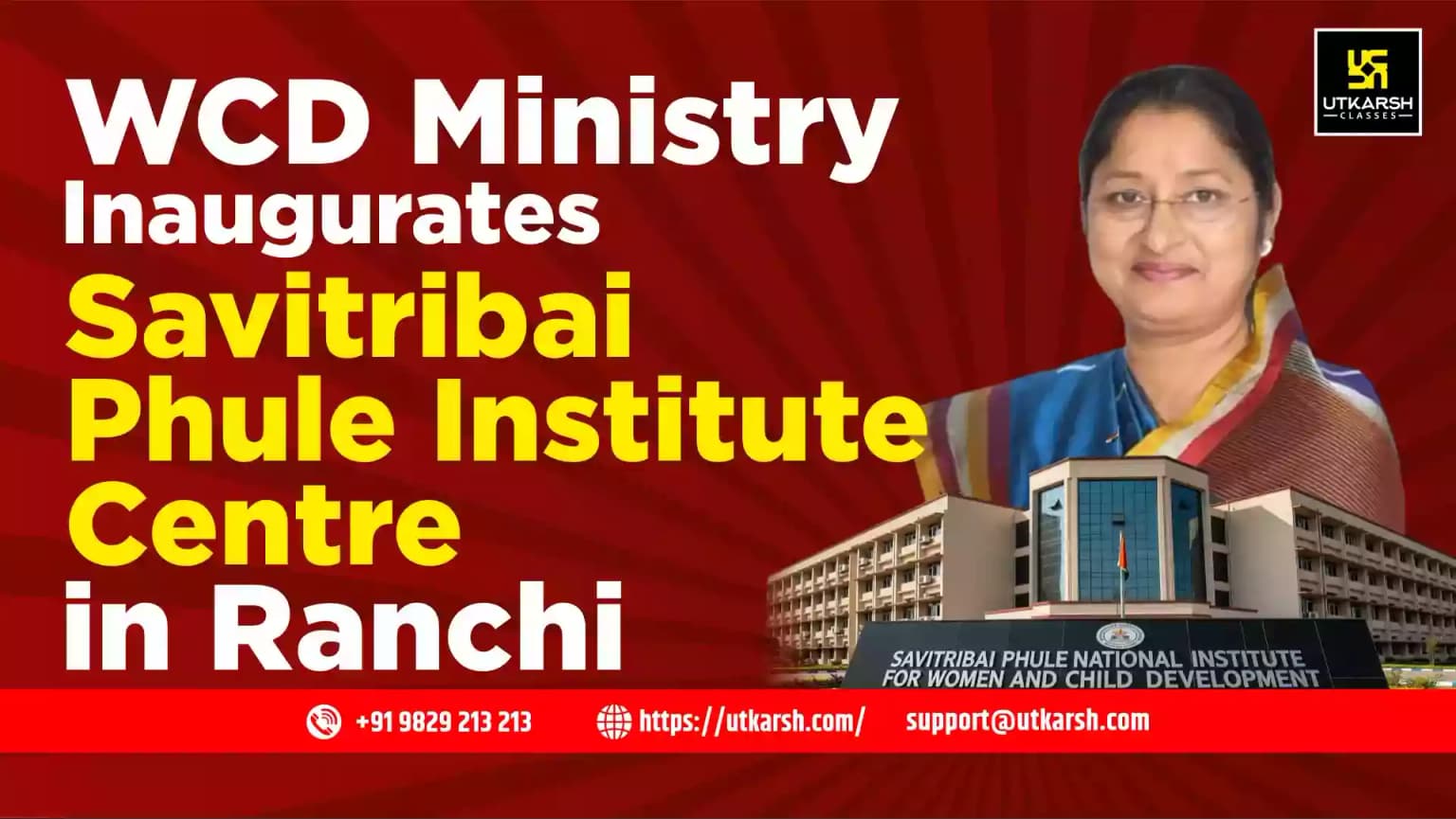 WCD Ministry Inaugurates Savitribai Phule Institute Centre in Ranchi