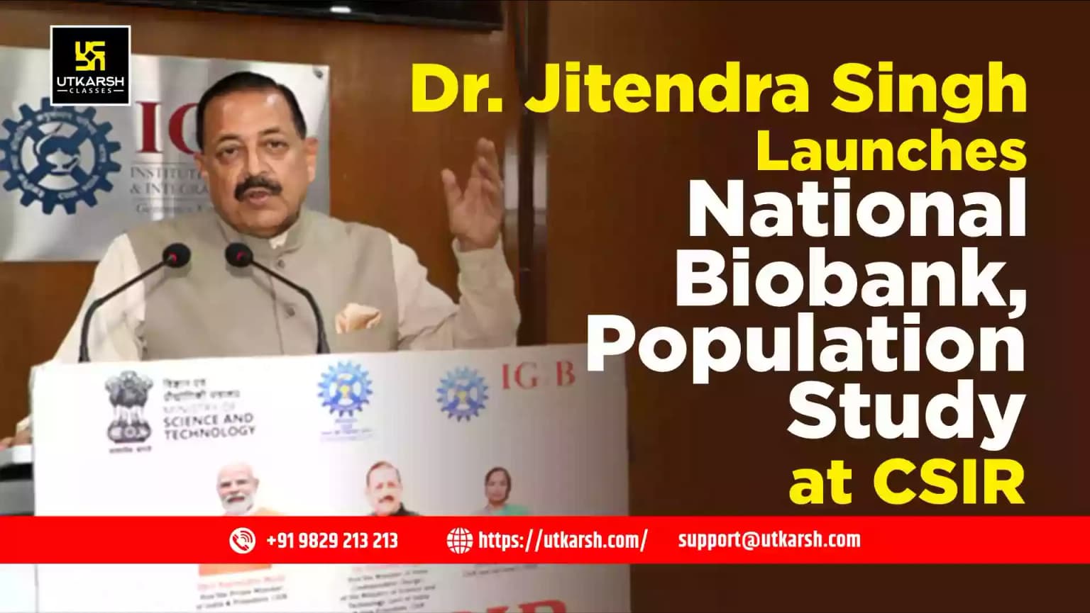 Dr. Jitendra Singh Launches National Biobank, Population Study at CSIR