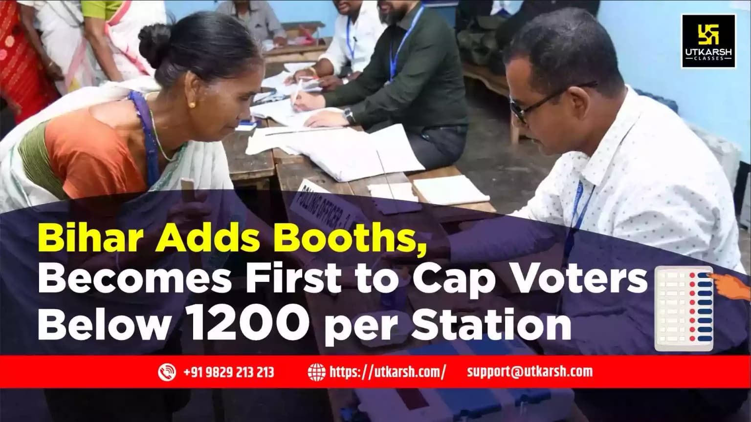 Bihar Adds Booths, Becomes First to Cap Voters Below 1200 per Booth
