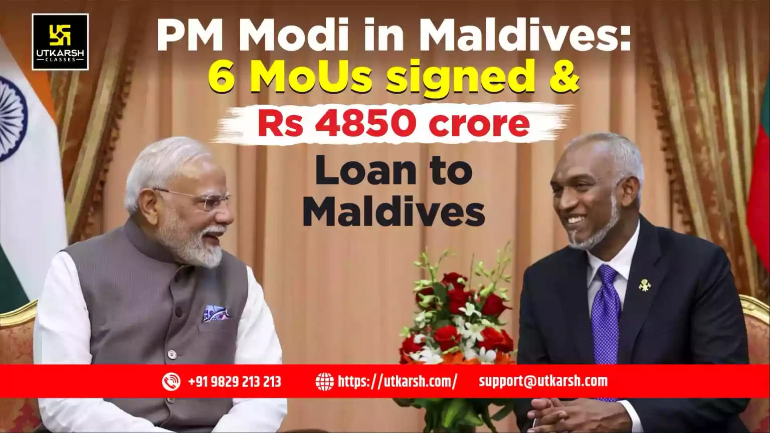 PM Modi in Maldives: 6 MoUs signed & Rs 4850 crore Loan to Maldives