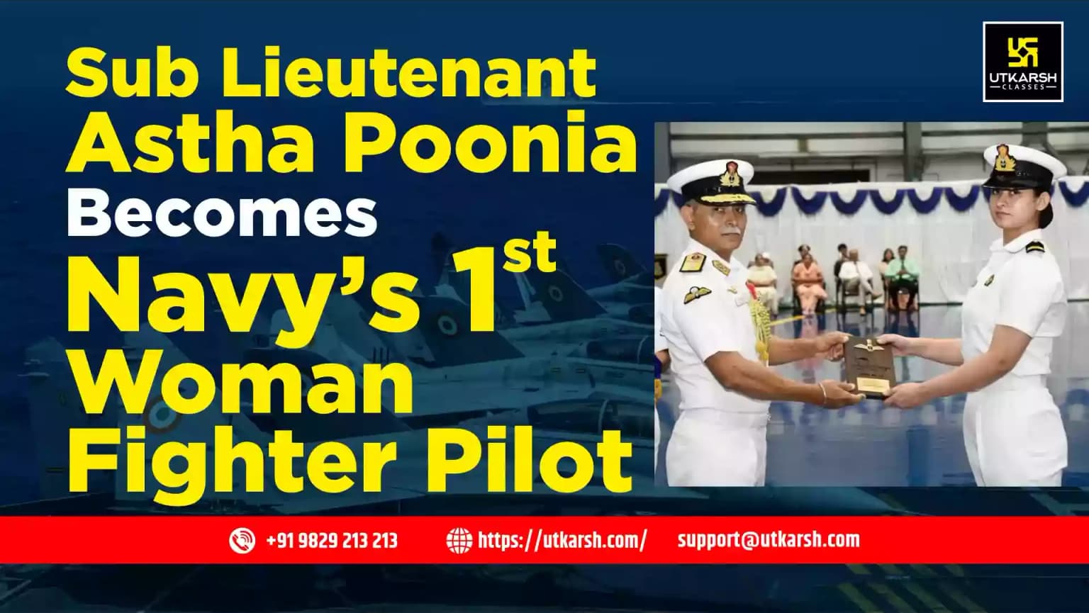 Sub Lieutenant Astha Poonia Becomes Navy’s 1st Woman Fighter Pilot