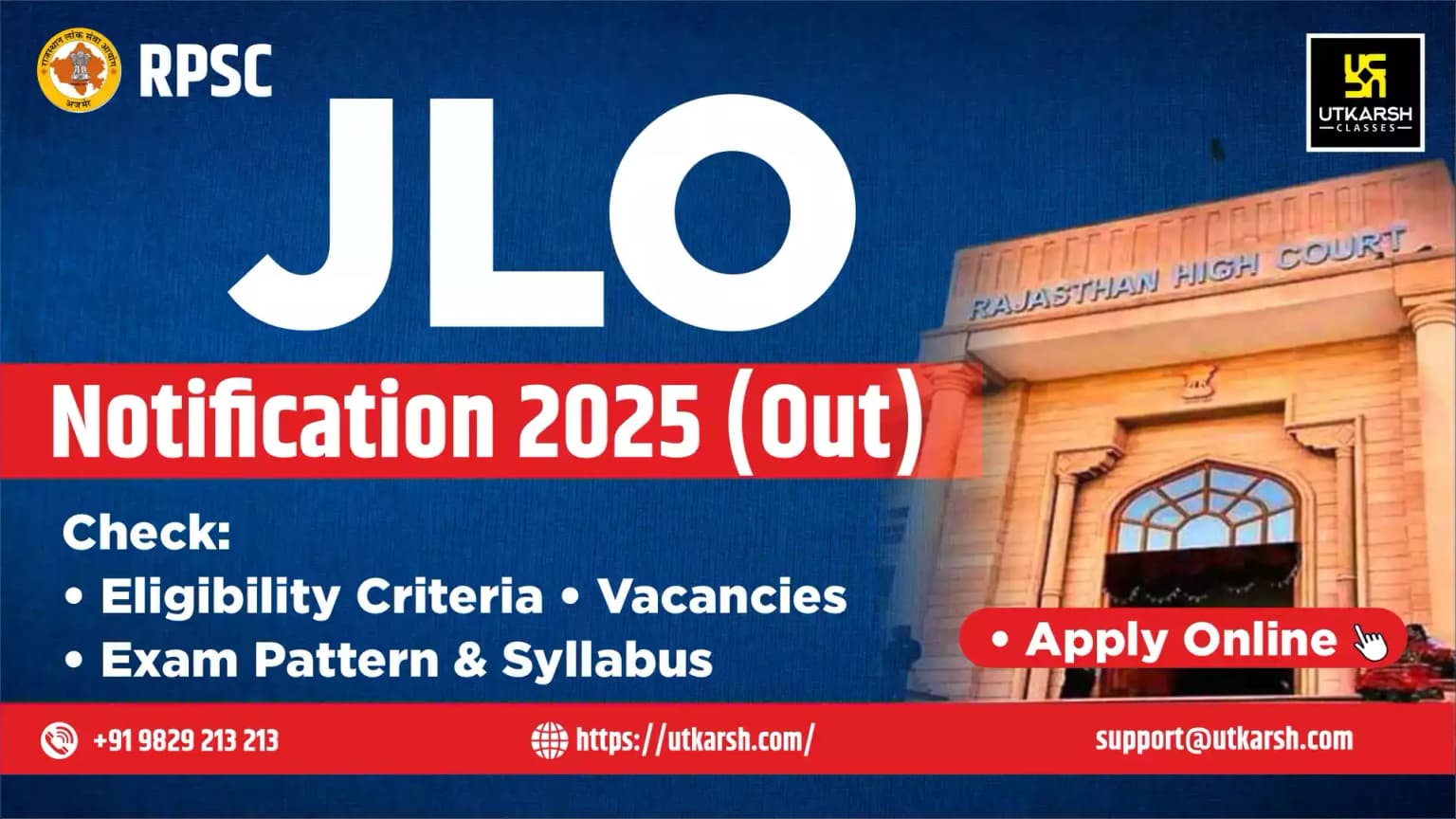 RPSC JLO Notification 2025 (Out): Check Exam Details & Apply Now