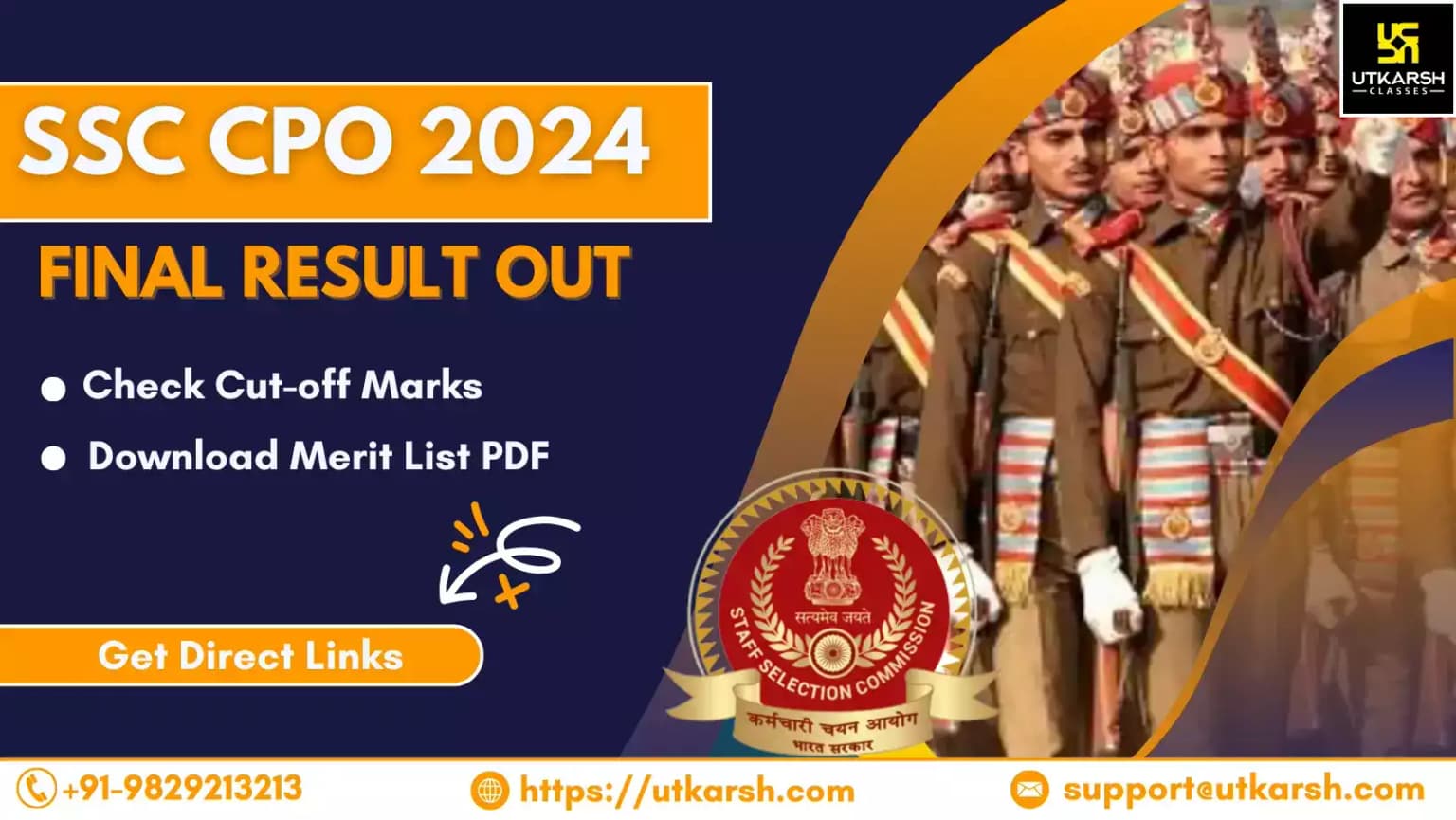 SSC CPO Final Result 2024 Declared: Download Merit List & Cut-off PDF