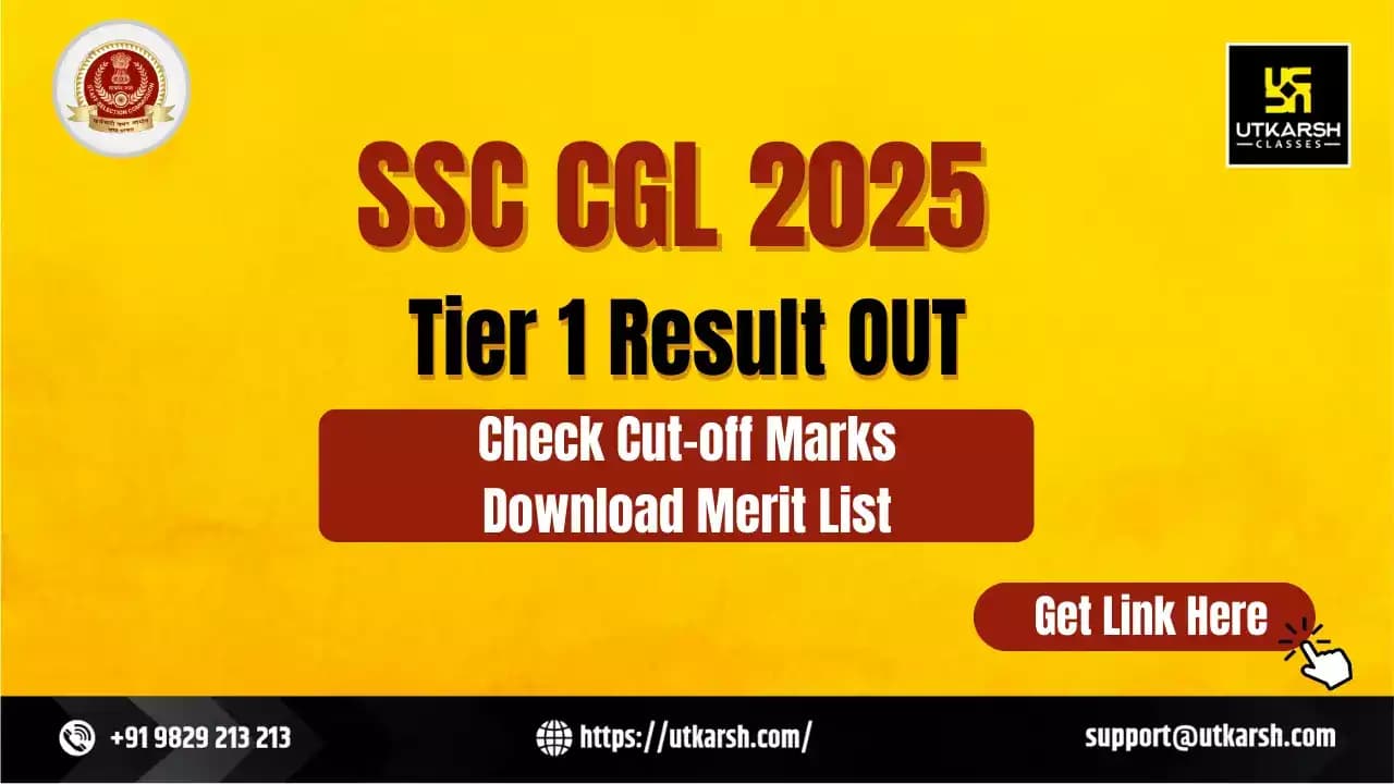 SSC CGL Tier 1 Result 2025 OUT: Download Merit List PDF and Check Cut-off