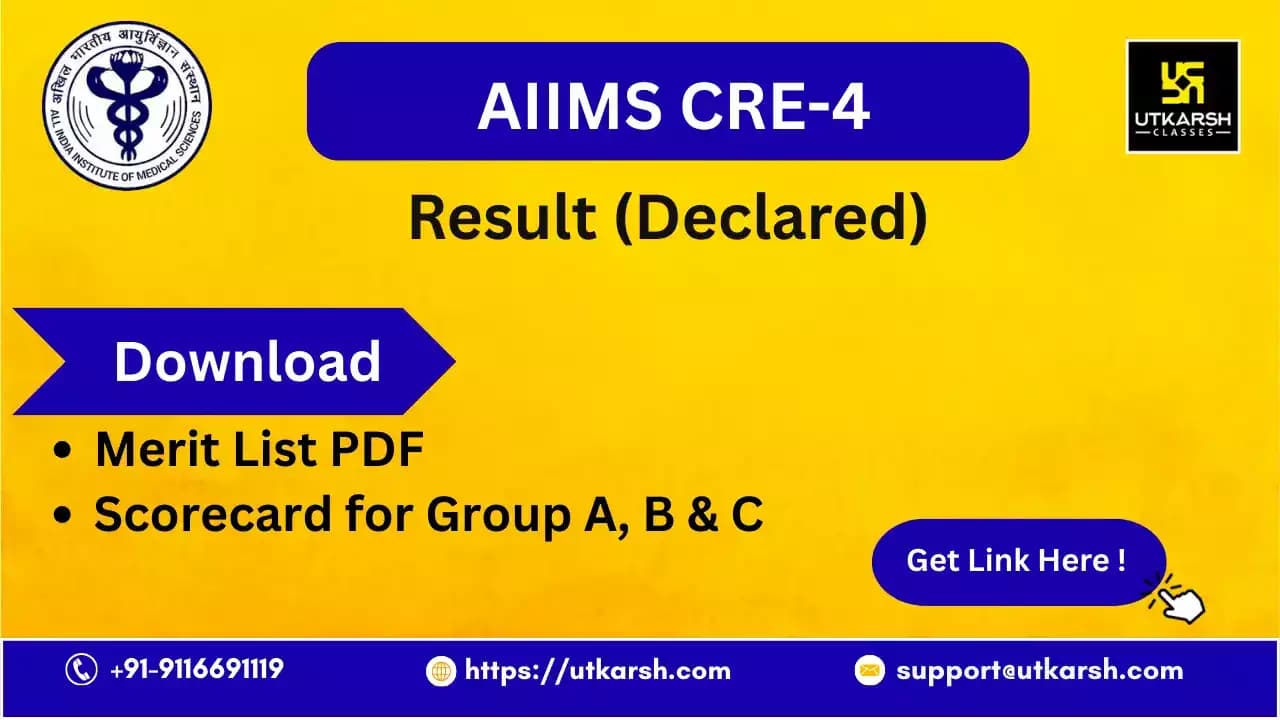 AIIMS CRE Result 2025 (Out): Download CRE 4 Result PDF & Merit List
