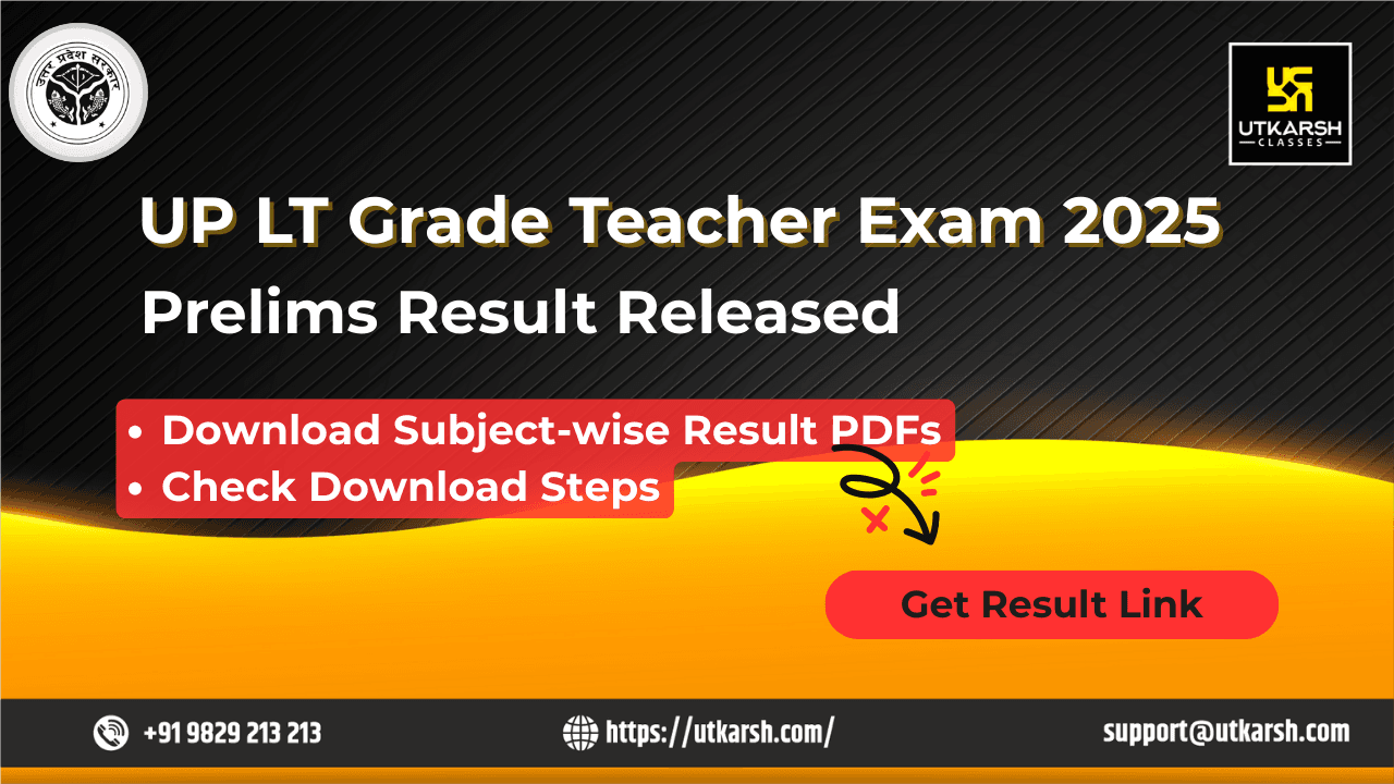 UP LT Grade Teacher Result 2025: Get Subject-wise Prelims Result PDFs