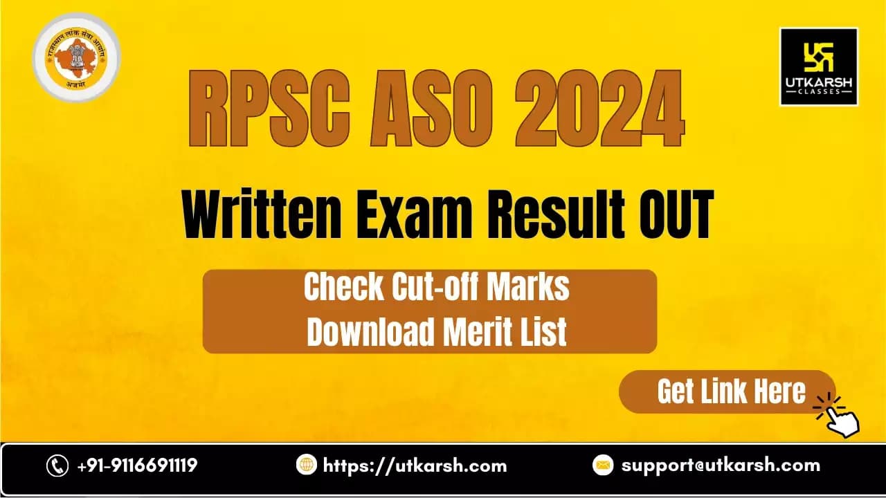 RPSC ASO 2024 Result Declared: Download Result & Cut-Off Marks PDF