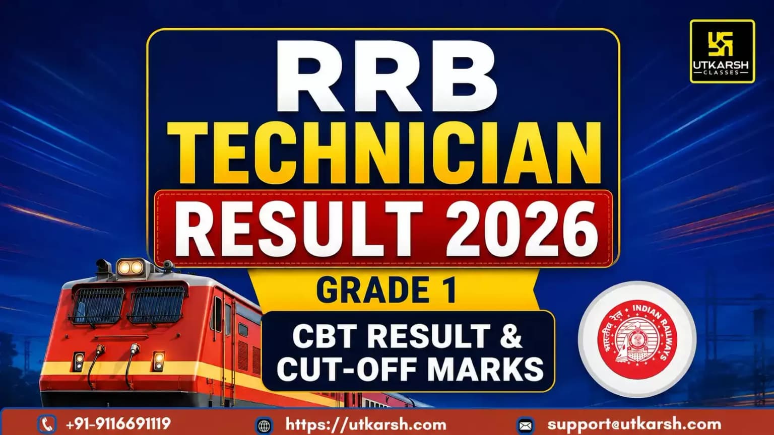 RRB Technician Result 2026: Grade 1 CBT Result & Cut-Off Marks