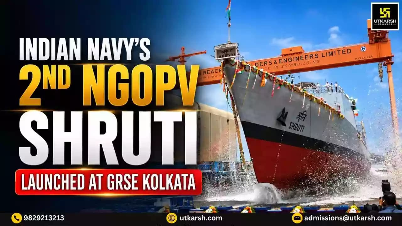 Indian Navy Launches Next-Generation Patrol Vessel 'Shruti' at GRSE Kolkata
