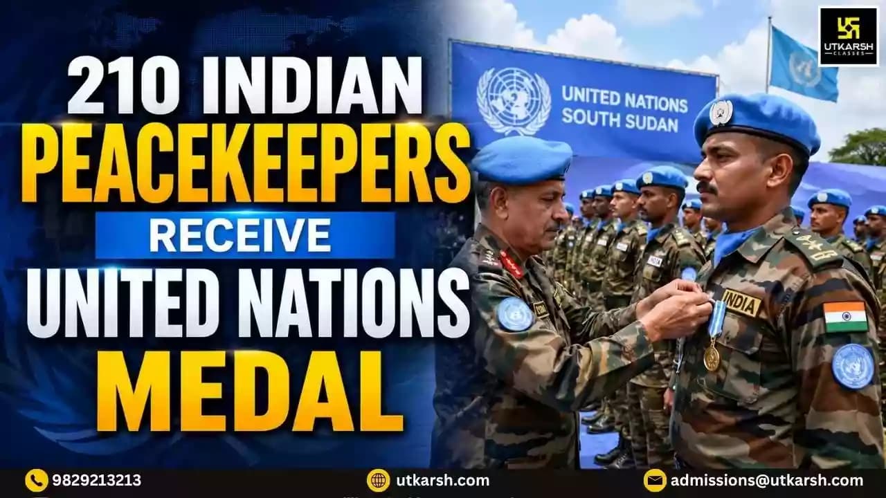 210 Indian Peacekeepers Receive United Nations Medal in South Sudan