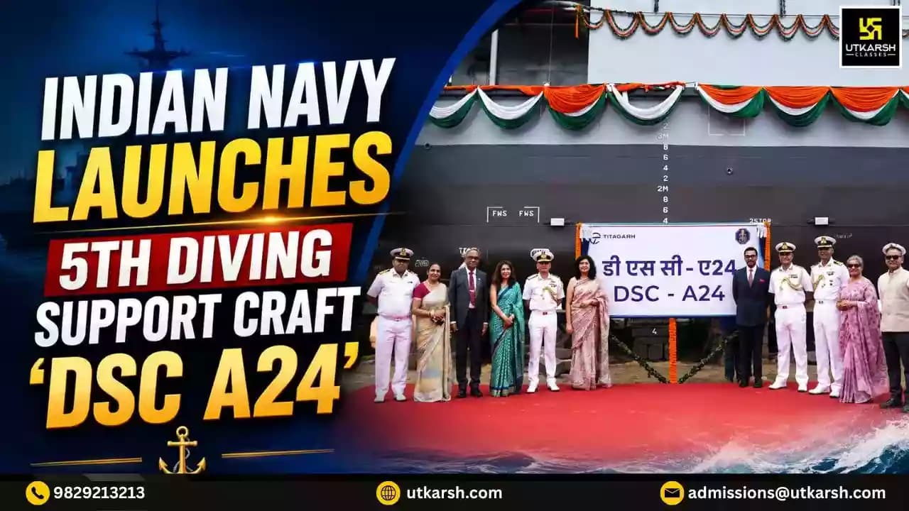 Indian Navy Launches 5th Diving Support Craft 'DSC A24'