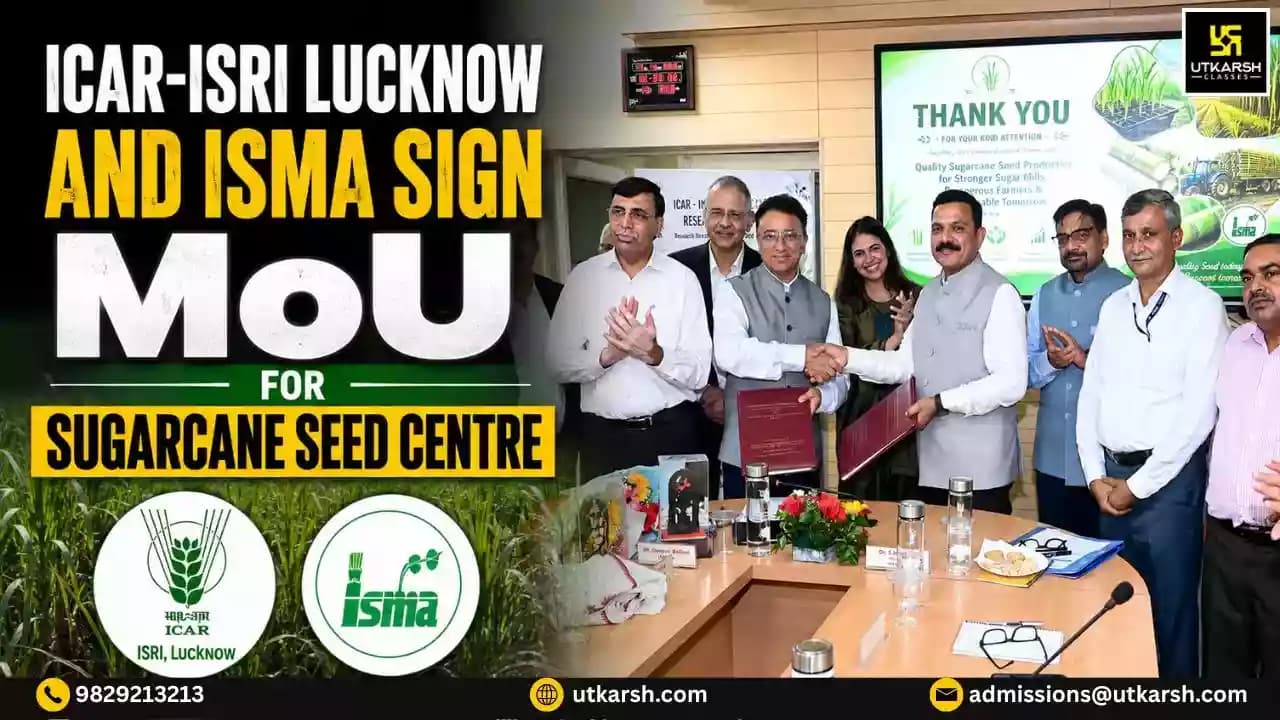 ICAR-ISRI Lucknow and ISMA Sign MoU for Advanced Centre for Quality Sugarcane Seed Production