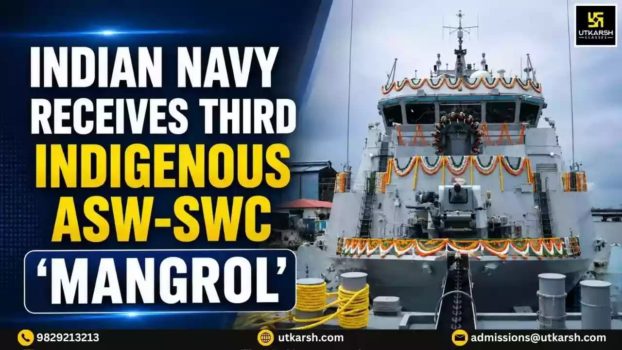 Cochin Shipyard Delivers INS ASW-SWC Mangrol to Indian Navy