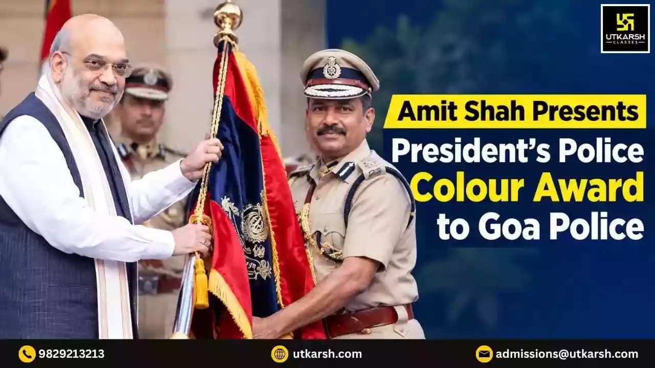 Amit Shah Presents President's Police Colour Award to Goa Police