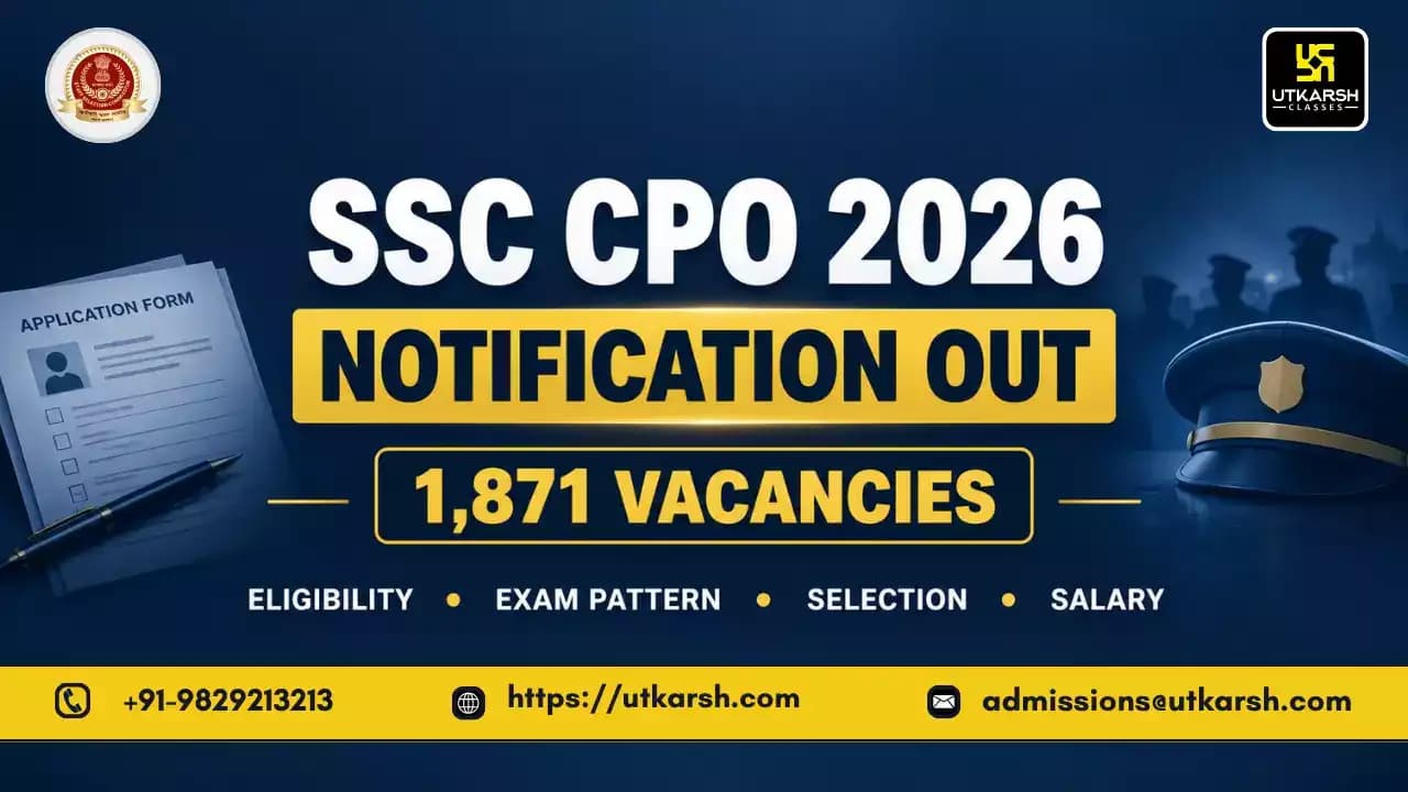 SSC CPO Notification 2026: 1871 Vacancies Announced; Apply Online