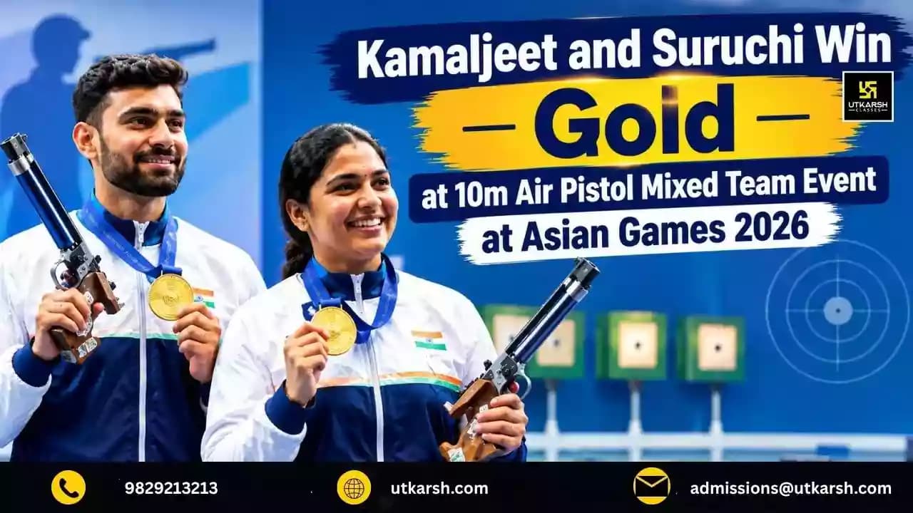 Kamaljeet and Suruchi Win Gold at 10m Air Pistol Mixed Team Event at Asian Games 2026