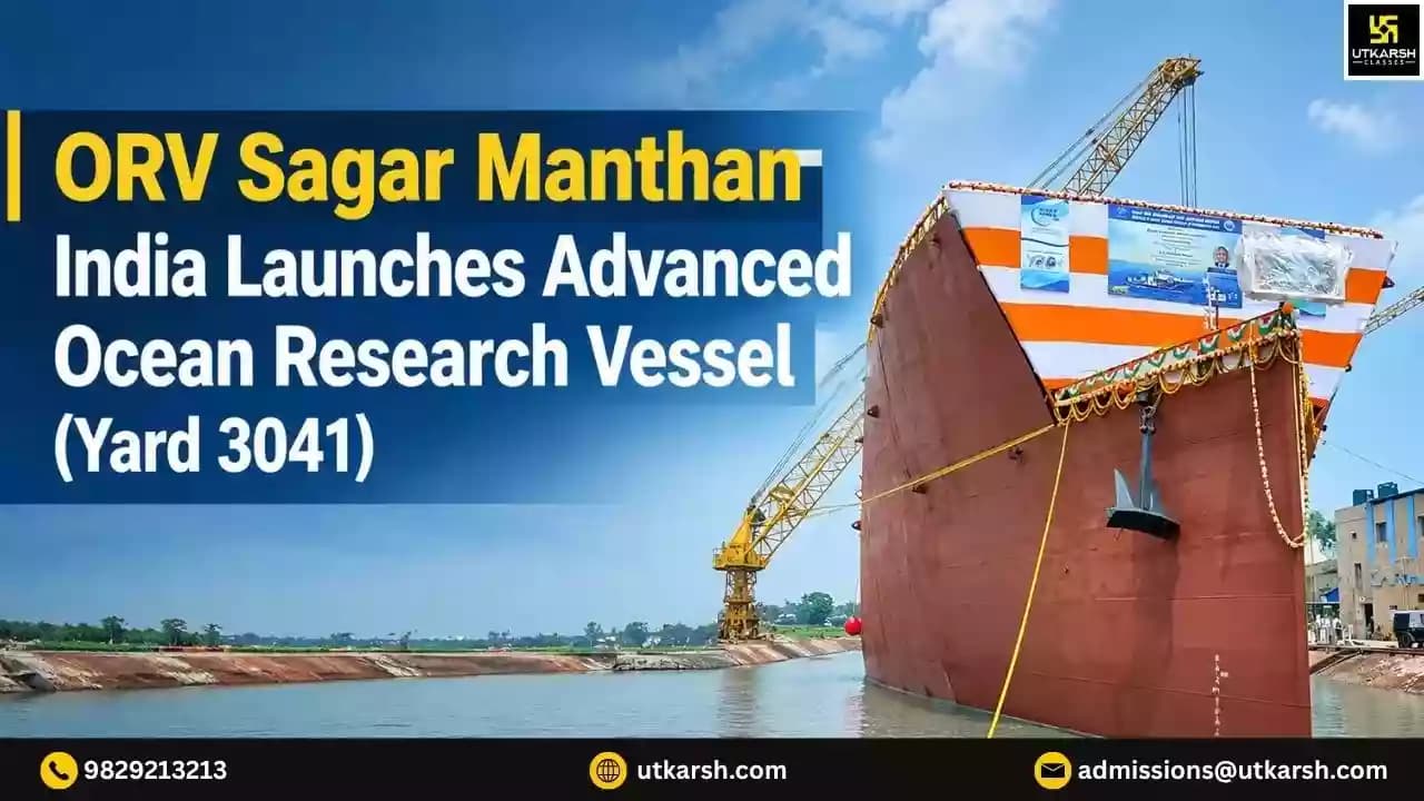 ORV Sagar Manthan: India Launches Advanced Ocean Research Vessel (Yard 3041)