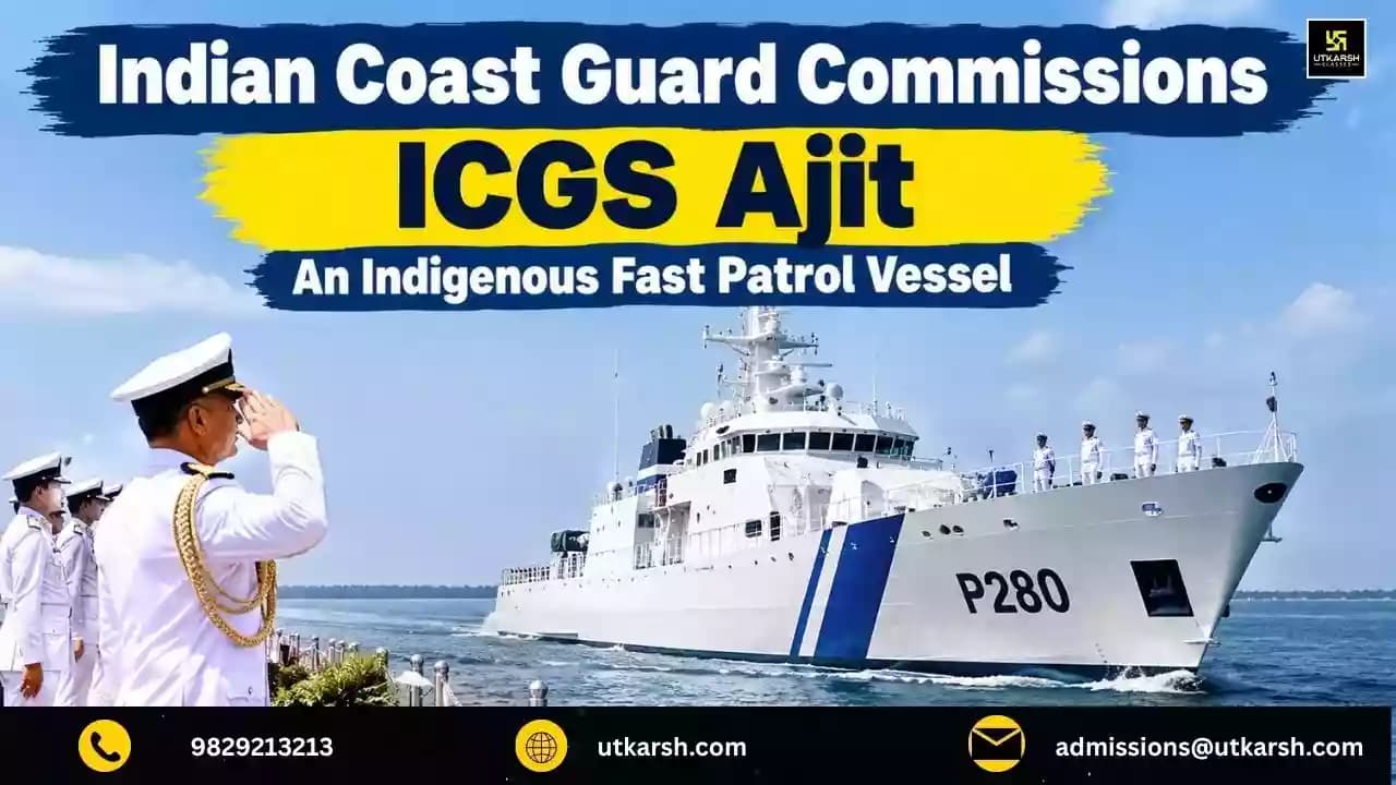 Indian Coast Guard Commissions ICGS Ajit, an indigenous Fast Patrol Vessel