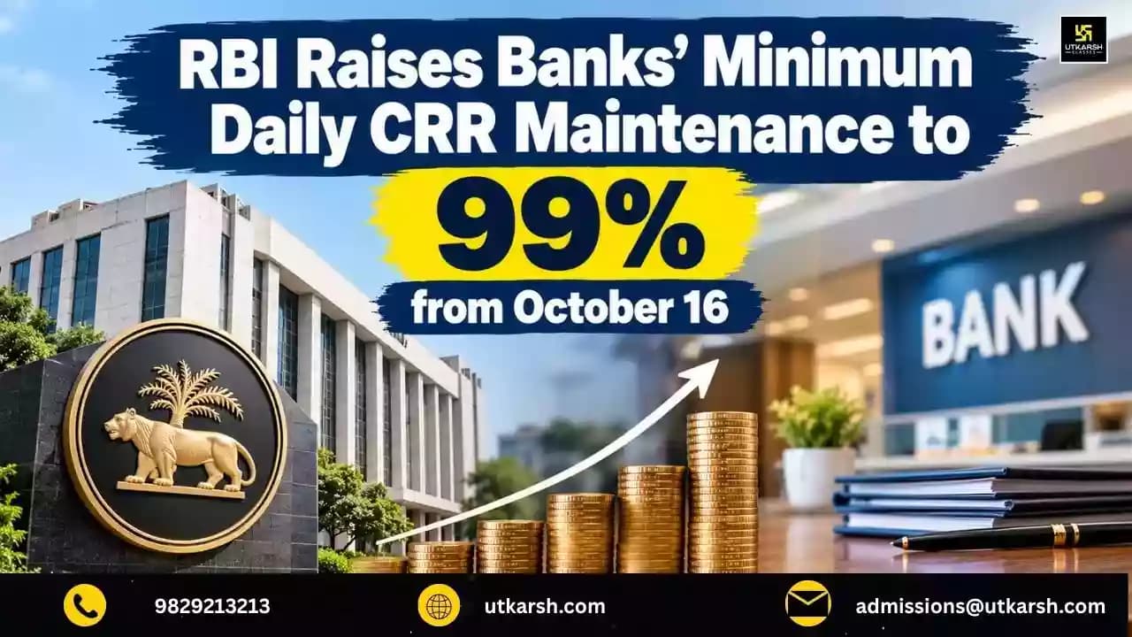 RBI Raises Banks’ Minimum Daily CRR Maintenance to 99% from October 16