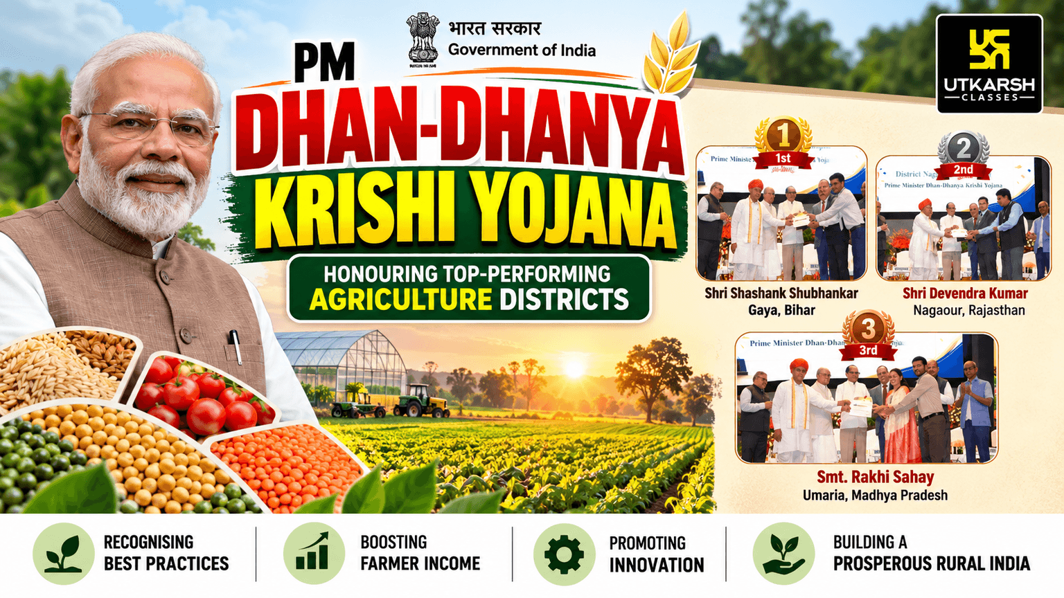 PM Dhan-Dhaanya Krishi Yojana Completes 1 Year: Achievements